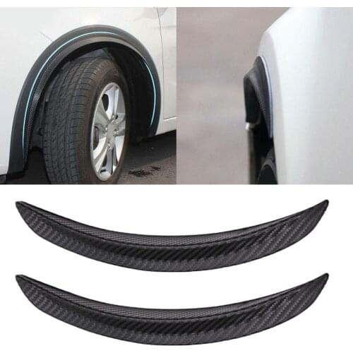 Hot 2Pcs 42cm Carbon Fiber Car Fender Flares Arch Wheel Eyebrow Decoration Strips carros Exterior Automobile Exterior Boutique