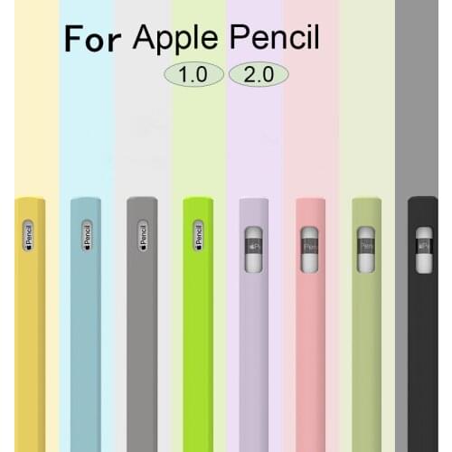Cute Candy Color Silicone Pencil Case For Apple Pencil 2/1 For iPad Tablet Touch Pen Stylus Cartoon triangl Protective Cover