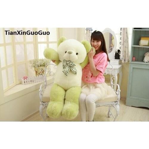 Stuffed plush toy green teddy bear large 120cm bear doll soft throw pillow,birthday gift h0700
