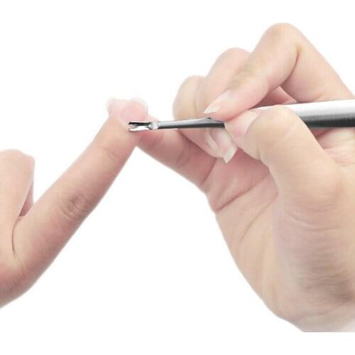Stainless Steel Cuticle Remover Dead Skin Pusher Surgical Grade Nail Art Tools Scraper Nail Cleaner Trimmer Manicure Care Tool