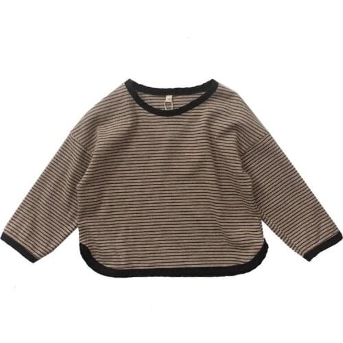 Boy Clothing Tshirts Kids Spring Autumn Tops Children T-shirts For Baby Boys Long Sleeve T Shirts Toddlers Stripe