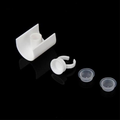 Wholesale New Eyelash Glue Ring Adhesive Fake Eyelash Extension Pallet Holder Set Makeup Kit Tool Mink Eyelashes Eye Lash