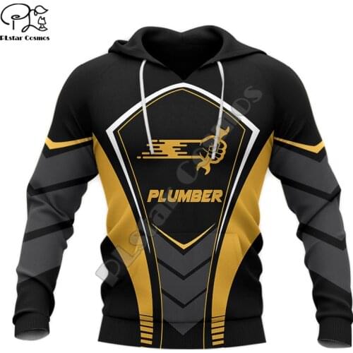 PLstarCosmos 3DPrint Harajuku Streetwear Plumber Art Newfashion Funny Worker Job Unisex Man/Woman Casual Hoodie/Sweatshirt/Zip 4