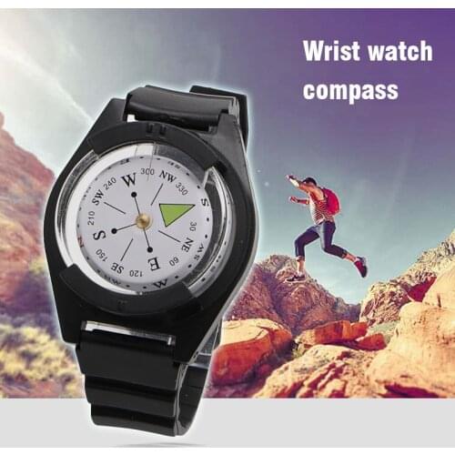 Portable Waterproof Compass Watch Outdoor Wrist Compass Survival Hiking Fishing Hunting Camping Tool Luminous Compass