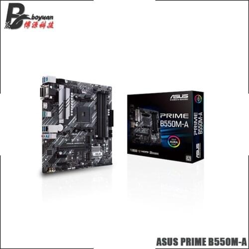 ASUS PRIME B550M A mATX B550M AMD B550 DDR4 4600(OC)MHz 128G,M.2,DVI-D,SATA 6Gb/s,USB 3.2 Best support R9 Desktop AM4 CPU