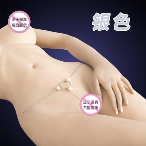 Hot Ladies Sexy Lingerie Silver Open Crotch Thongs G-string Exotic Panties Women Knickers Sexy Underwear Beads Thongs Sex Toys