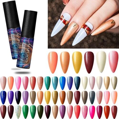 UV Gel Nail Polish Rose Gold Color Glitter Sequins Soak Off Long Lasting UV Gel Varnish Color Nail Gel Polish Nail Art Lacquer
