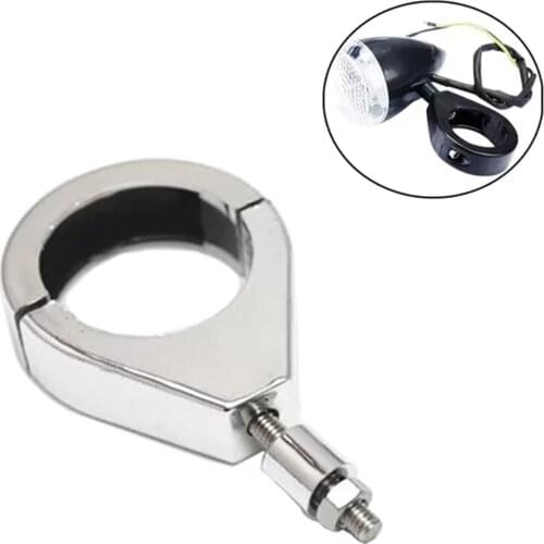 JEAZEA Motorcycle Plastic Chrome 41mm Relocation Fork Tubes Clamps Indicator Turn Signal Mounting fit for Harley Softail Dyna