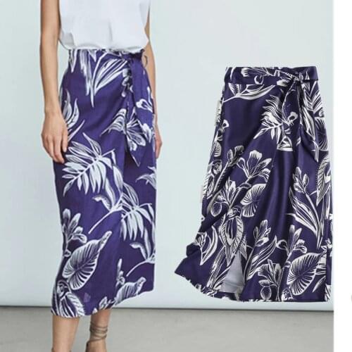 Jenny&Dave Skirts Womens Midi Skirt Women England Style Fashion Elegant Tropical Paisley Printing Faldas Mujer Moda 2021 Casual