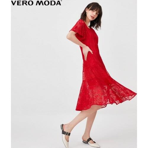 Vero Moda Women Vintage Square Neckline Lace Party Summer Dress | 32027B509