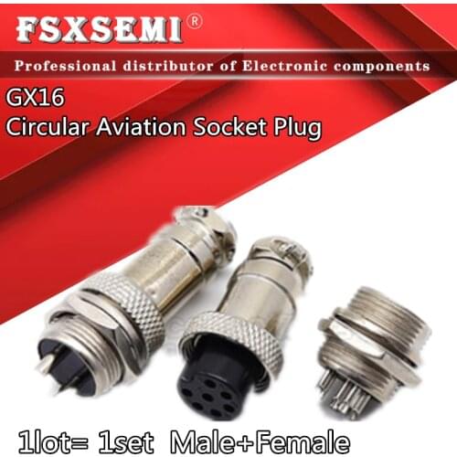 1set GX16 M16 2/3/4/5/6/7/8/9/10 Pin Male & Female pins 16mm L70-78 Circular Aviation Socket Plug Wire Panel Connector