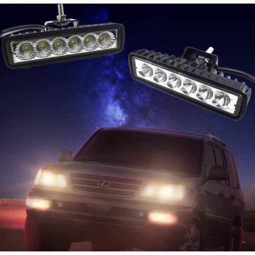 1Pcs 2Pcs 18w DRL LED Spot Flood Work Light Worklight 9-32V 4WD 12 volt led work lights for Off Road Vehicle SUV car trucks