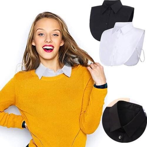1Pc Fake Collar Detachable Lapel Shirt Blouse Collar Half Shirts False Collar for Women Favors Neckwear Clothing Accessories
