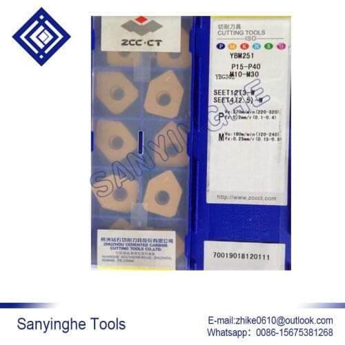 Free shipping high quality 10pcs/lots YBM251 SEET12T3-W cnc carbide turning inserts