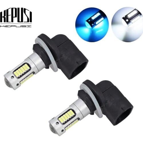 2x High Power White 30-SMD 4014 881 H27 LED Replacement Bulbs For Car Fog Lights,ca DRL Lamps,12V Car led,Ice Blue H27W/2