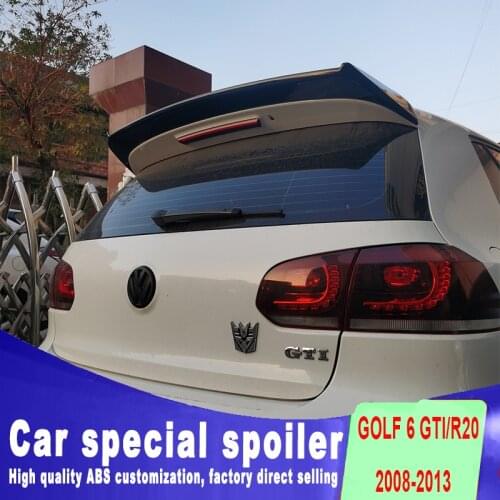 2008-2013 for Volkswagen VW Golf 6 MK6 GTI R Spoiler rear window roof spoiler VW Golf Rear Spoiler For Volkswagen Golf 6 GTI/R20