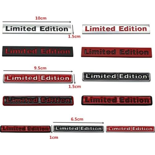 3D Chrome Styling Limited Edition Fender Trunk Badge Emblem Racing Sticker Decal for Audi VW Mercedes Benz Opel Peugeot Renault