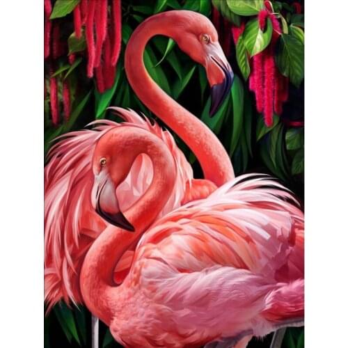 5D DIY Diamond Painting Flamingo animal Full Square/round Diamond Embroidery Crystal Rhinestones Mosaic Home Decoration