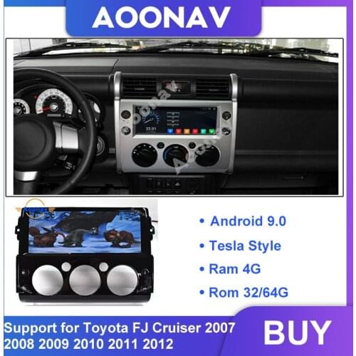 Car Autoradio HD Touch Screen GPS Navigation 2Din Android For Toyota Land Cruiser FJ 2007-2012 Multimedia Player DSP Unit Stereo