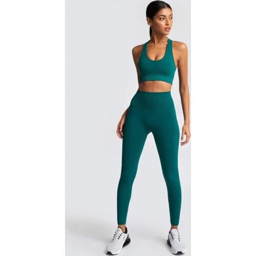 Seamless Womens Tracksuit Dense Fabric Sports Suit High Elastic Workout Fitness Outfits Solid Color Yoga Sets Women Gym Clothes