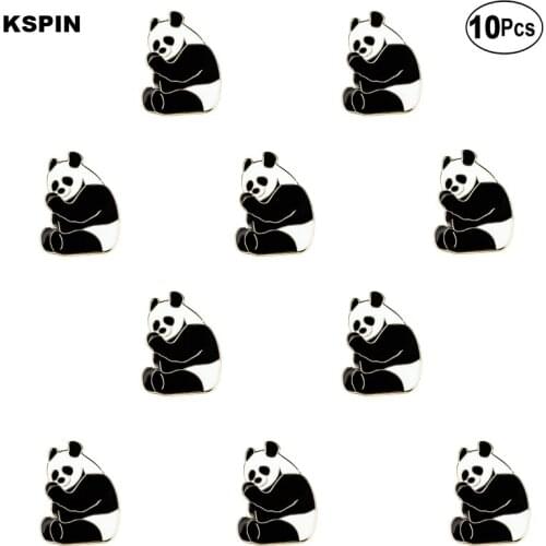 Panda Badge Lapel Pin Flag badge Brooch Pins Badges 10Pcs a Lot