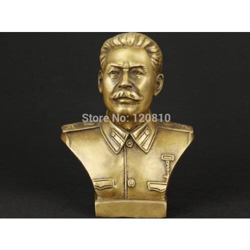 Asian Old Brass Collectable Hand Casting Stalin Ornament Statue Figure