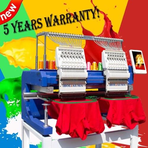 HOLiAUMA 15 needles 2 head computerized embroidery machine for cap and t-shirt with high speed in a good price
