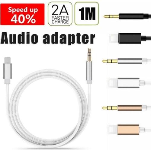 BAAQII Lightning to 3.5MM Adapter Cable AUX Audio Cable for Apple XS XR Car Line High Sound Quality Eco-firendly CE1823-CE1825