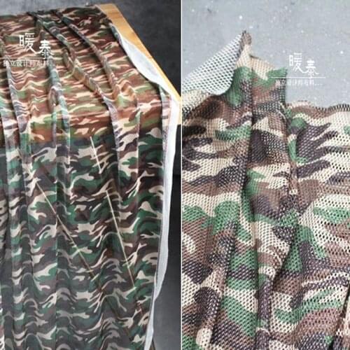 Camouflage Mesh Tulle Fabric Hollow-Out DIY Patchwork Background Decor Skirt Coat Gown Dress Designer Fabric