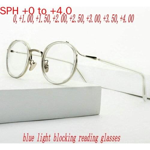 Round Computer Blue Light Blocking Reading Glasses 2020 Fashion Presbyopic Lightweight TR90 Computer Hyperopia presbyopia NX