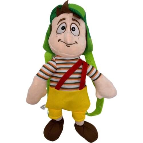 Chavo del ocho Plush Toy Backpack Bag Cartoon Soft Stuffed Bag Toy Birthday Christmas Gift For Kids