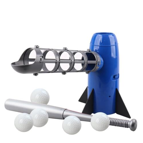New Children Baseball Pop-Up Pitching Machine Automatic Trainer Toys with Baseball Bat for Outdoor Parent-Child Fun