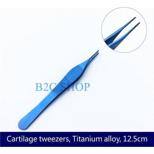 12cm Cartilage tweezers nasal forceps titanium alloy stainless steel for nasal plastic surgery Instruments