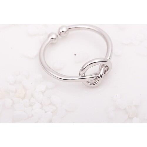 Hollow Woven Love Heart Special Design Band Sweet Silver Plated Golden Black Adjustable Rings For Women