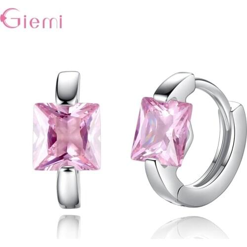 Simple Lovely 925 Sterling Silver Small Hoops Earrings For Women Shimmer Boho Classic Ear Hoops Gift Party Birthday Jewelry