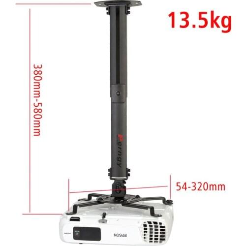 DL-PRB-18S 13.5kg tilt swivel 15 universal steel full motion projector ceiling mounted bracket rack for garret unflat surface