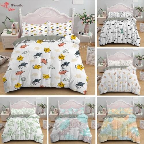 Luxury Nordic King Queen Duvet Quilt Covers 220×240 Twin Bedspreads 2 People Double Bed Cover 150 Leaves Bedding Set For Winter