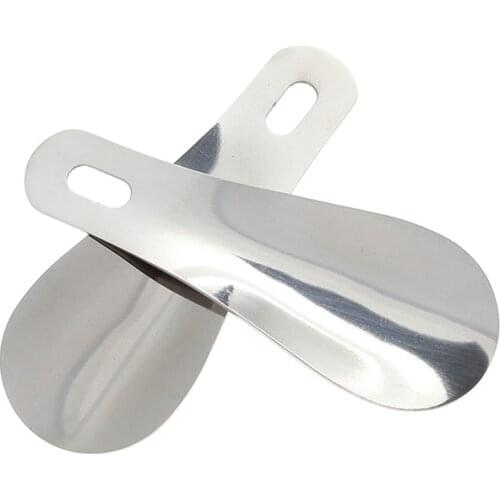 1pc Professional Mini 10cm Shoe Horns Metal Shoe Horn Spoon Shape Shoehorn Shoe Lifter Flexible Sturdy Slips