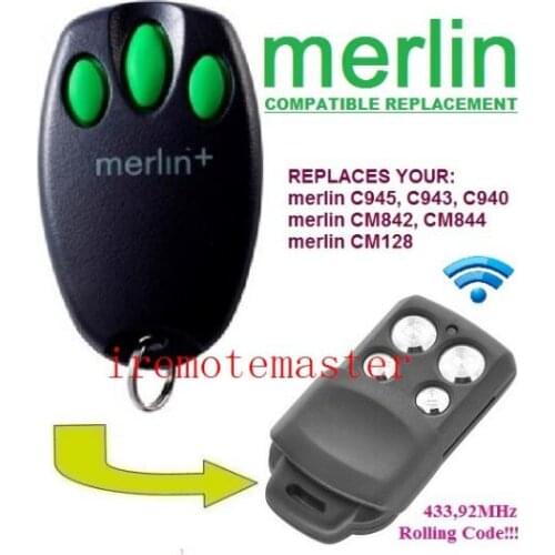 Merlin C945 plus Garage Door replacement remote Control top quality Very good
