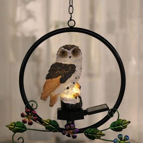 Outdoor Solar Lights Owl Garden DecorativeWaterproof Owl LED Lamp