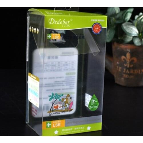 Colorful Printing Clear plastic pvc packing boxes for Phone/candy/cosmetic/craft transparent Box with hang hole ---PX20304