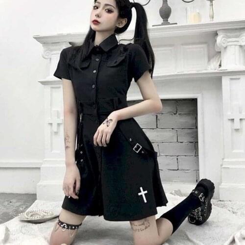 Skirt Summer Korean Dark Wind Embroidery Improved JK Skirt All-match Short-sleeved Dress Female 2020 New A-line Skirt Fashio