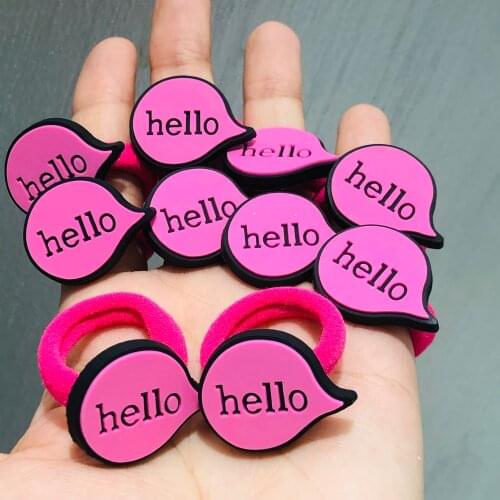 10Pcs/set Letter Alphabet Hello Hair Accessories Children Rubber Bands Scrunchies Elastic Hair Bands Girls Headband Ties