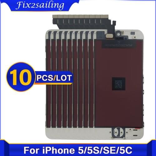 10PCS LCD Screen for iPhone 5 5C 5S SE LCD Display Assembly Test LCD with Touch Screen Digitizer Replacement Phone Parts