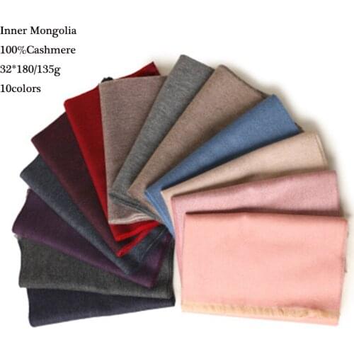 100 Cashmere Scarf Women Winter Autumn Warm Soft Tassels Pashmina Neck Fashion Shawl Wrap Ladies New Double-sided Two-color