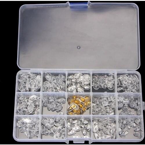 150 Pairs Silicone Eyeglass Sunglasses Spectacles Screw On Nose Pads Repair Tool