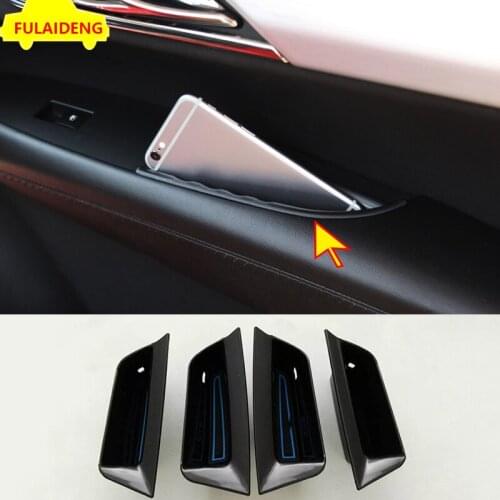 4pcs For Cadillac XT5 2016-2020 ABS Black Interior Front & Rear Door Car Storage Box Car Styling Accessories