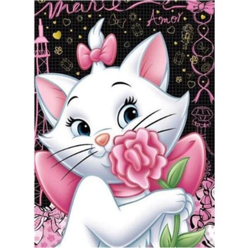 5D DIY Diamond Painting Disney Aristocats Marie Cat Cartoon Animal Diamond Embroidery Mosaic Cross Stitch Kits Home Decor Gift