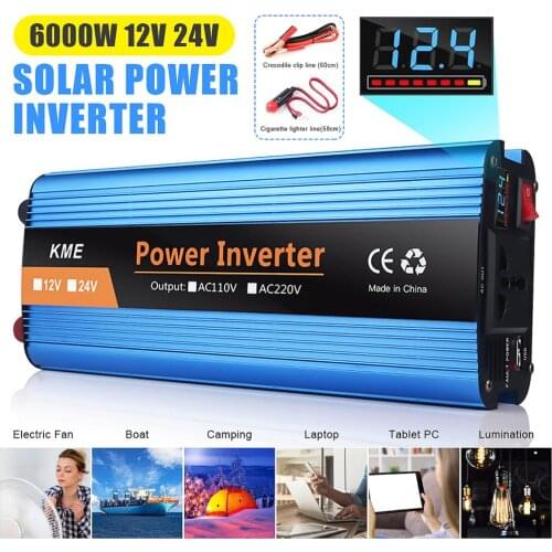 6000W DC 12V/24/48/60V to AC 220V Solar Power Inverter Modified Sine Wave Converter