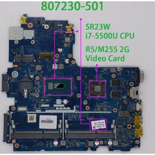 807230-501 807230-001 807230-601 LA-B181P w i7-5500U CPU R5/M255 2G for HP ProBook 470 G2 Notebook PC Laptop Motherboard